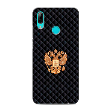 Силиконовый противоударный чехол на Huawei Y7 (2019) с принтом Герб России принт Силиконовый противоударный чехол на Huawei Y7 (2019) с принтом Герб России принт