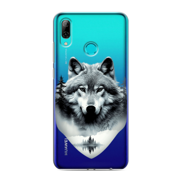 Силиконовый противоударный чехол на Huawei Y7 (2019) с принтом Волк в лесу Силиконовый противоударный чехол на Huawei Y7 (2019) с принтом Волк в лесу