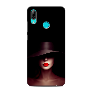 Силиконовый противоударный чехол на Huawei Y7 (2019) с принтом Девушка в шляпе Силиконовый противоударный чехол на Huawei Y7 (2019) с принтом Девушка в шляпе