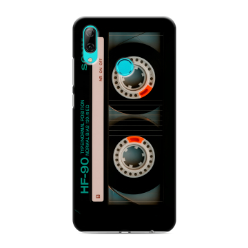Силиконовый противоударный чехол на Huawei Y7 (2019) с принтом Кассета Силиконовый противоударный чехол на Huawei Y7 (2019) с принтом Кассета