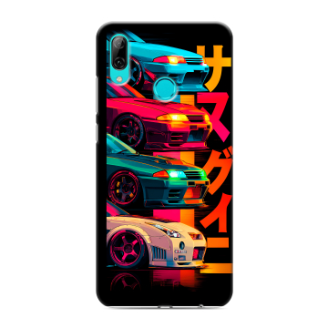 Силиконовый противоударный чехол на Huawei Y7 (2019) с принтом Гоночные машины Силиконовый противоударный чехол на Huawei Y7 (2019) с принтом Гоночные машины