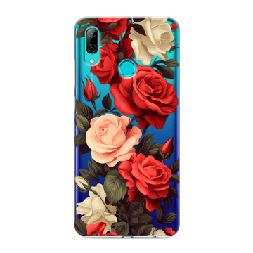 Силиконовый противоударный чехол на Huawei Y7 (2019) с принтом Розы Силиконовый противоударный чехол на Huawei Y7 (2019) с принтом Розы