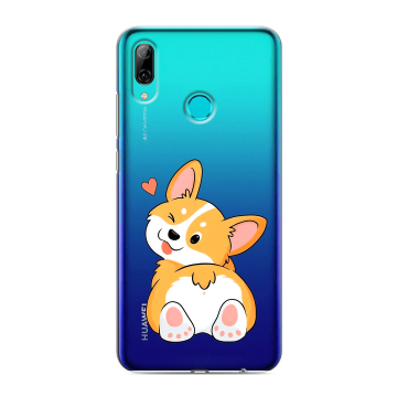 Силиконовый противоударный чехол на Huawei Y7 (2019) с принтом Корги Силиконовый противоударный чехол на Huawei Y7 (2019) с принтом Корги