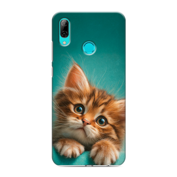 Силиконовый противоударный чехол на Huawei Y7 (2019) с принтом котенок