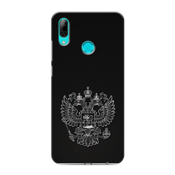 Силиконовый противоударный чехол на Huawei Y7 (2019) с принтом Герб России