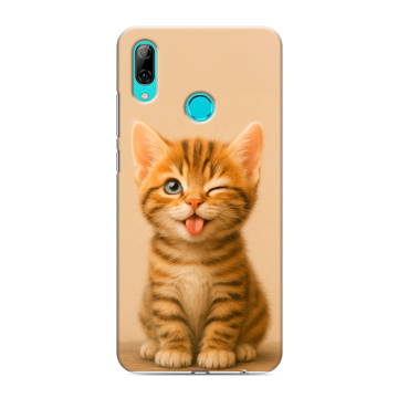 Силиконовый противоударный чехол на Huawei Y7 (2019) с принтом котенок Силиконовый противоударный чехол на Huawei Y7 (2019) с принтом котенок
