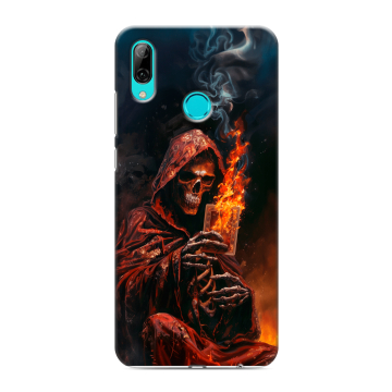Силиконовый противоударный чехол на Huawei Y7 (2019) с принтом Скелет и карты Силиконовый противоударный чехол на Huawei Y7 (2019) с принтом Скелет и карты