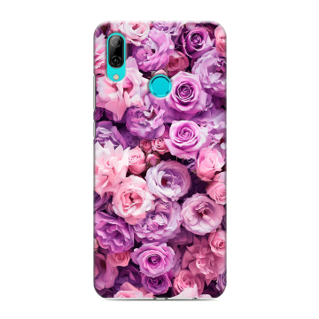 Силиконовый противоударный чехол на Huawei Y7 (2019) с принтом лавандовые розы