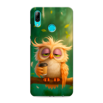 Силиконовый противоударный чехол на Huawei Y7 (2019) с принтом сова Силиконовый противоударный чехол на Huawei Y7 (2019) с принтом сова