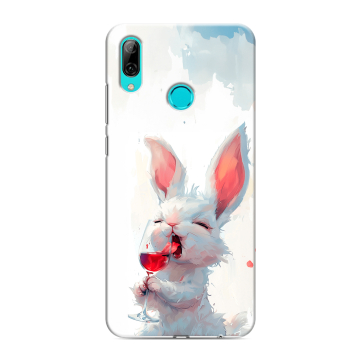 Силиконовый противоударный чехол на Huawei Y7 (2019) с принтом кролик зайчик Силиконовый противоударный чехол на Huawei Y7 (2019) с принтом кролик зайчик