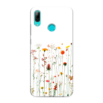 Силиконовый противоударный чехол на Huawei Y7 (2019) с принтом цветы Силиконовый противоударный чехол на Huawei Y7 (2019) с принтом цветы