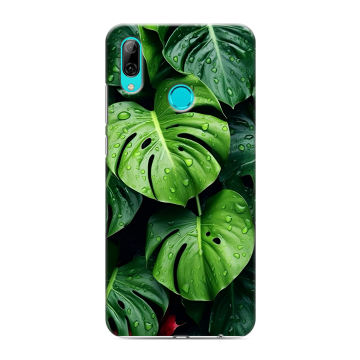 Силиконовый противоударный чехол на Huawei Y7 (2019) с принтом Листья Силиконовый противоударный чехол на Huawei Y7 (2019) с принтом Листья