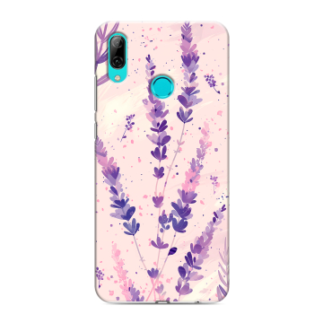 Силиконовый противоударный чехол на Huawei Y7 (2019) с принтом цветы лаванда