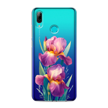Силиконовый противоударный чехол на Huawei Y7 (2019) с принтом Цветы орхидеи