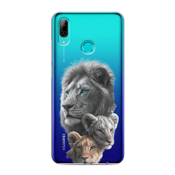 Силиконовый противоударный чехол на Huawei Y7 (2019) с принтом Львы