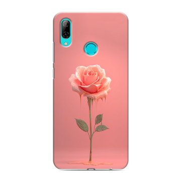 Силиконовый противоударный чехол на Huawei Y7 (2019) с принтом Розовая роза