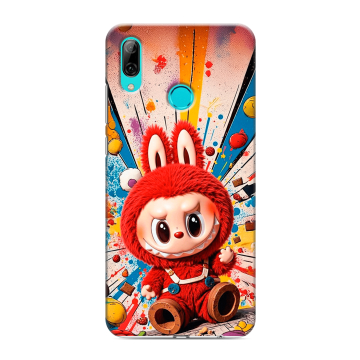 Силиконовый противоударный чехол на Huawei Y7 (2019) с принтом Labubu Лабубу