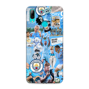 Силиконовый противоударный чехол на Huawei Y7 (2019) с принтом Man City Манчестер Сити