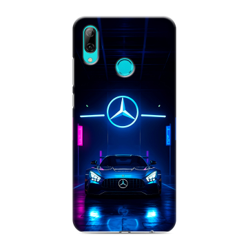 Силиконовый противоударный чехол на Huawei Y7 (2019) с принтом Mercedes Мерседес