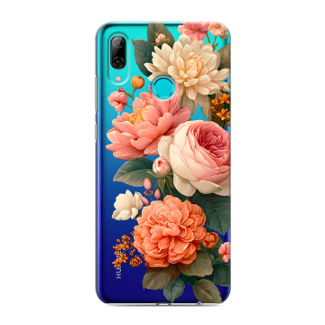 Силиконовый противоударный чехол на Huawei Y7 (2019) с принтом цветы