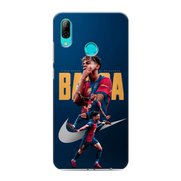 Силиконовый противоударный чехол на Huawei Y7 (2019) с принтом Барселона Barca Yamal 
