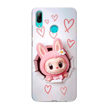 Силиконовый противоударный чехол на Huawei Y7 (2019) с принтом Labubu Лабубу