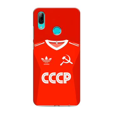 Силиконовый противоударный чехол на Huawei Y7 (2019) с принтом Флаг Герб СССР