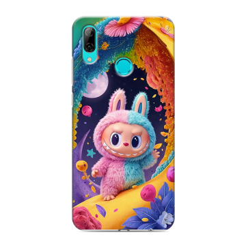 Силиконовый противоударный чехол на Huawei Y7 (2019) с принтом Labubu Лабубу Силиконовый противоударный чехол на Huawei Y7 (2019) с принтом Labubu Лабубу
