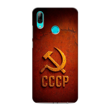 Силиконовый противоударный чехол на Huawei Y7 (2019) с принтом Флаг Герб СССР Силиконовый противоударный чехол на Huawei Y7 (2019) с принтом Флаг Герб СССР