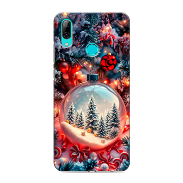 Силиконовый противоударный чехол на Huawei Y7 (2019) с принтом Новый год