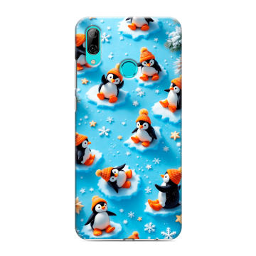 Силиконовый противоударный чехол на Huawei Y7 (2019) с принтом Новый год