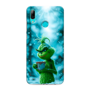 Силиконовый противоударный чехол на Huawei Y7 (2019) с принтом Новый год гринч