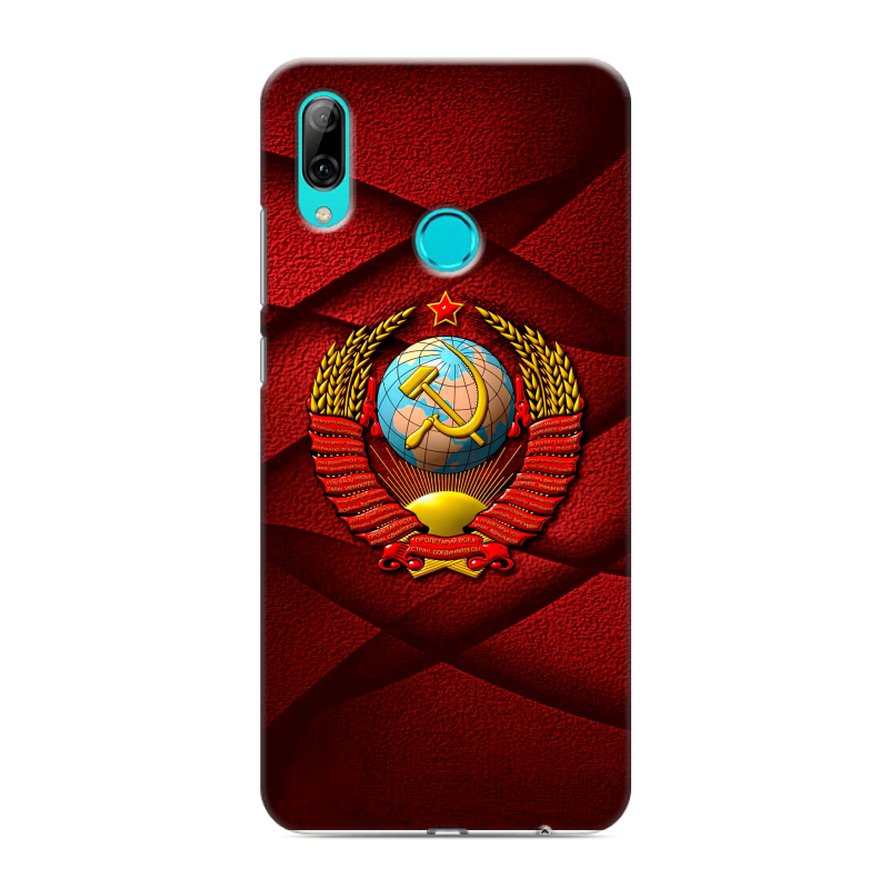 Силиконовый противоударный чехол на Huawei Y7 (2019) с принтом Герб СССР Силиконовый противоударный чехол на Huawei Y7 (2019) с принтом Герб СССР
