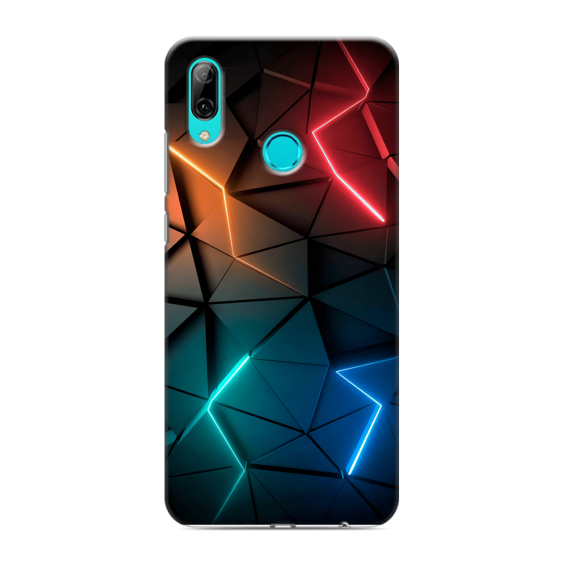Пластиковый чехол на Huawei Y7 (2019) с принтом Абстракция неон Пластиковый чехол на Huawei Y7 (2019) с принтом Абстракция неон