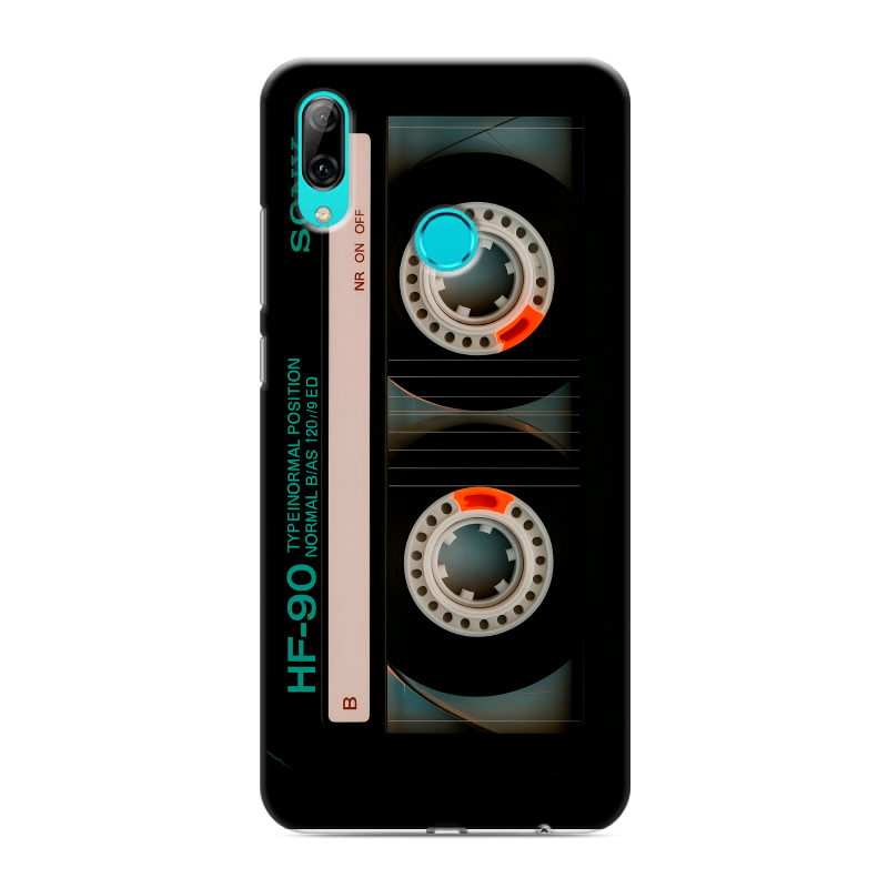 Силиконовый противоударный чехол на Huawei Y7 (2019) с принтом Кассета Силиконовый противоударный чехол на Huawei Y7 (2019) с принтом Кассета
