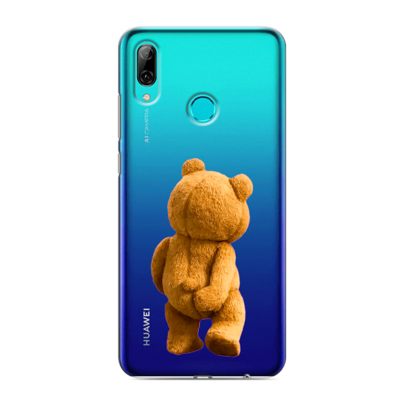 Силиконовый противоударный чехол на Huawei Y7 (2019) с принтом Медведь Силиконовый противоударный чехол на Huawei Y7 (2019) с принтом Медведь