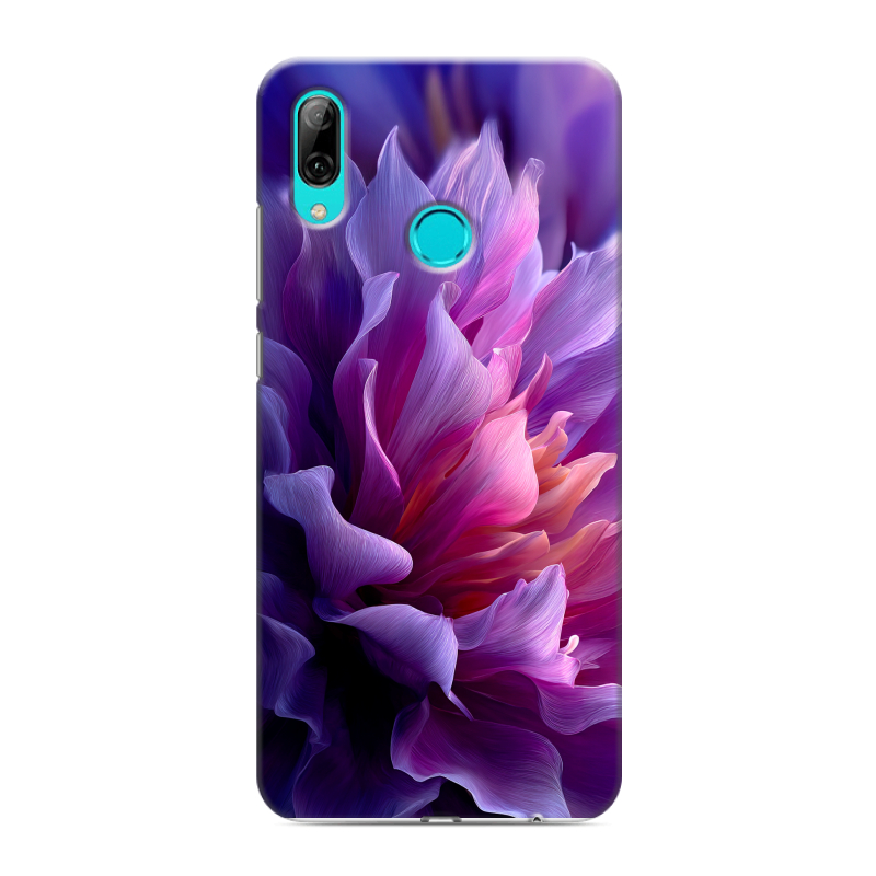 Силиконовый противоударный чехол на Huawei Y7 (2019) с принтом женский цветы Силиконовый противоударный чехол на Huawei Y7 (2019) с принтом женский цветы