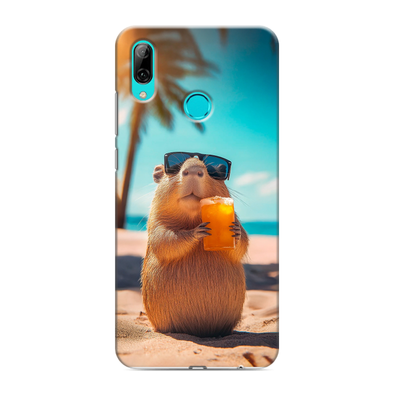 Пластиковый чехол на Huawei Y7 (2019) с принтом Капибара Пластиковый чехол на Huawei Y7 (2019) с принтом Капибара