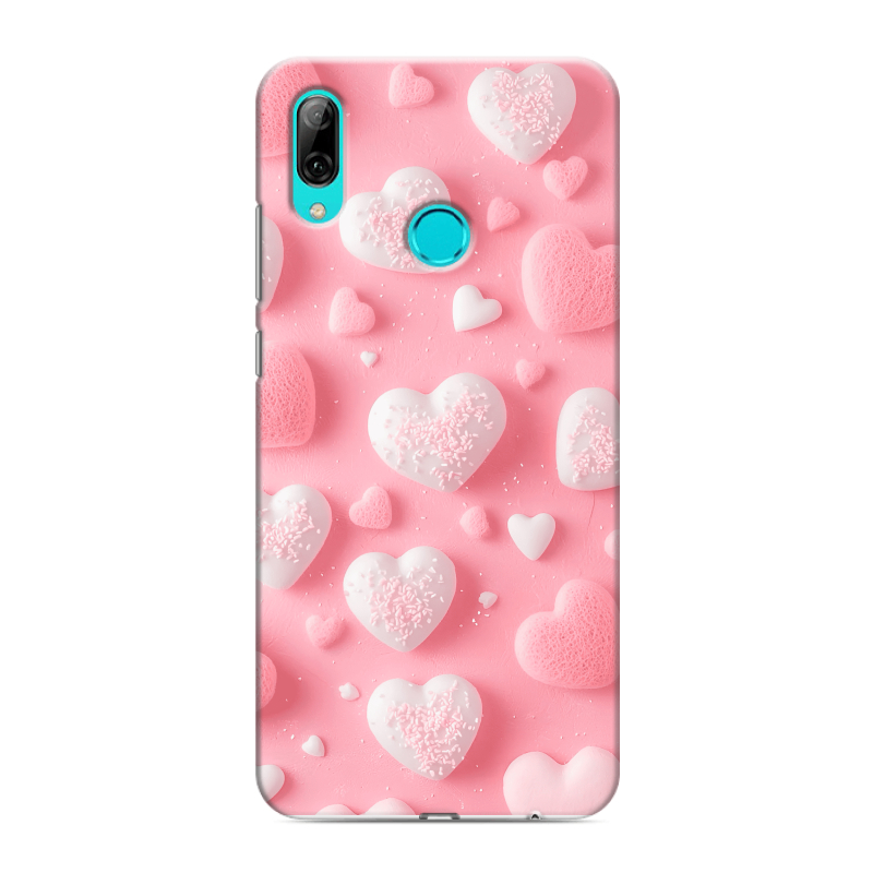 Пластиковый чехол на Huawei Y7 (2019) с принтом Сердечки Пластиковый чехол на Huawei Y7 (2019) с принтом Сердечки