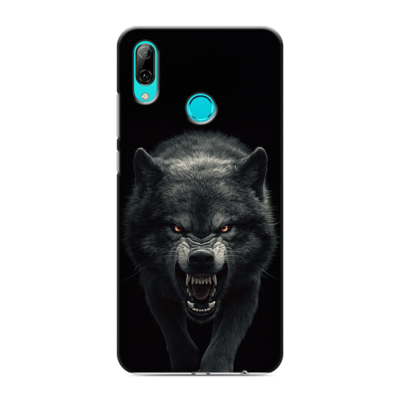 Силиконовый противоударный чехол на Huawei Y7 (2019) с принтом Волк Силиконовый противоударный чехол на Huawei Y7 (2019) с принтом Волк