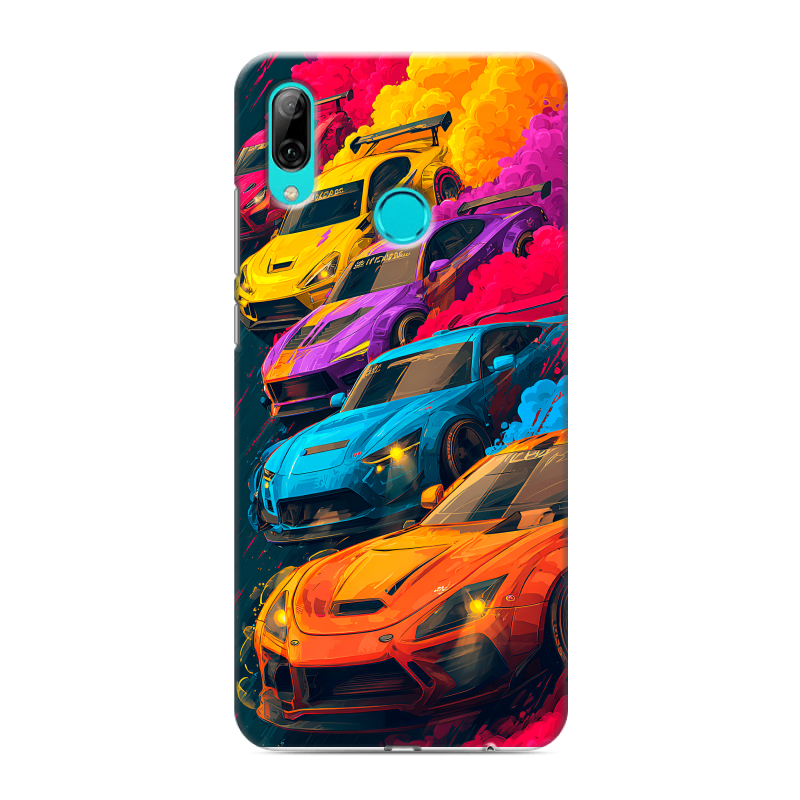Силиконовый противоударный чехол на Huawei Y7 (2019) с принтом Тачки Силиконовый противоударный чехол на Huawei Y7 (2019) с принтом Тачки