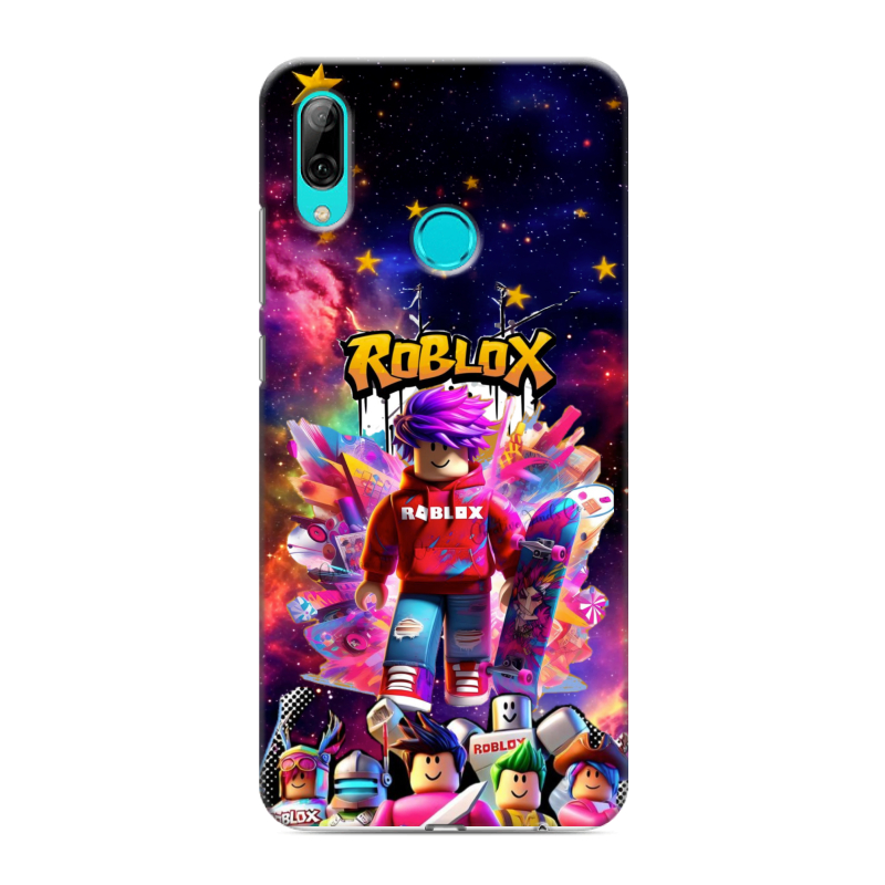 Силиконовый противоударный чехол на Huawei Y7 (2019) с принтом Roblox Роблокс Силиконовый противоударный чехол на Huawei Y7 (2019) с принтом Roblox Роблокс