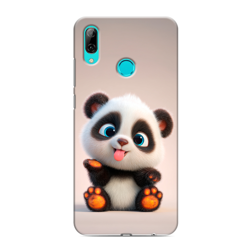 Силиконовый противоударный чехол на Huawei Y7 (2019) с принтом милая панда Силиконовый противоударный чехол на Huawei Y7 (2019) с принтом милая панда