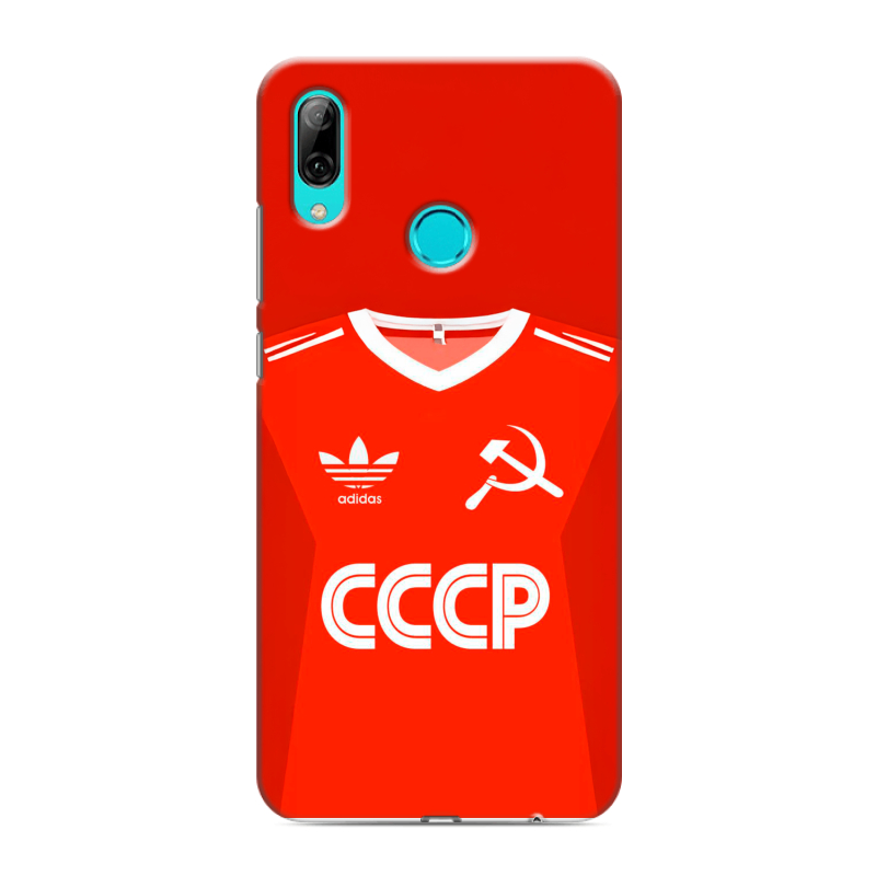 Силиконовый противоударный чехол на Huawei Y7 (2019) с принтом Флаг Герб СССР Силиконовый противоударный чехол на Huawei Y7 (2019) с принтом Флаг Герб СССР