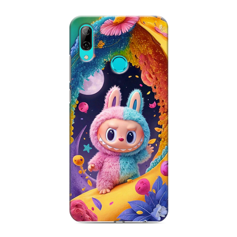 Силиконовый противоударный чехол на Huawei Y7 (2019) с принтом Labubu Лабубу Силиконовый противоударный чехол на Huawei Y7 (2019) с принтом Labubu Лабубу
