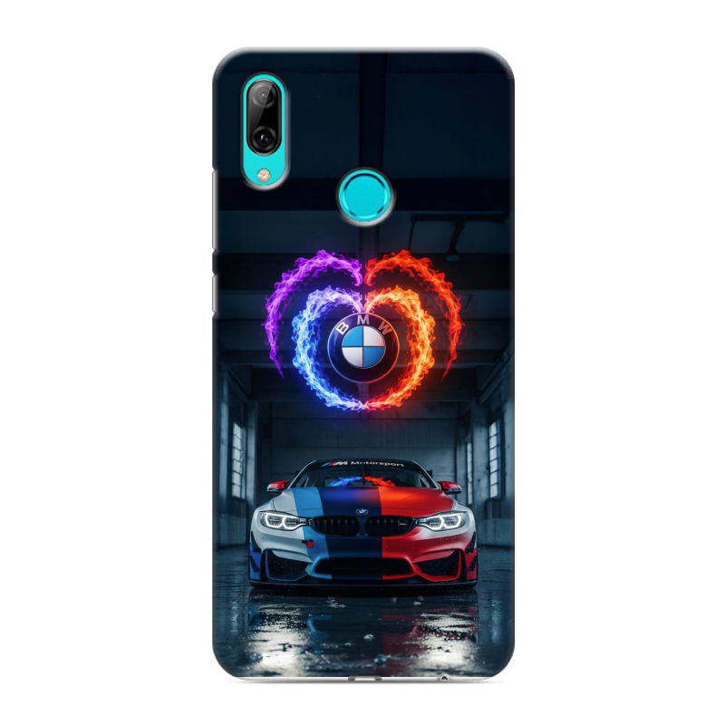 Пластиковый чехол на Huawei Y7 (2019) с принтом BMW БМВ Пластиковый чехол на Huawei Y7 (2019) с принтом BMW БМВ