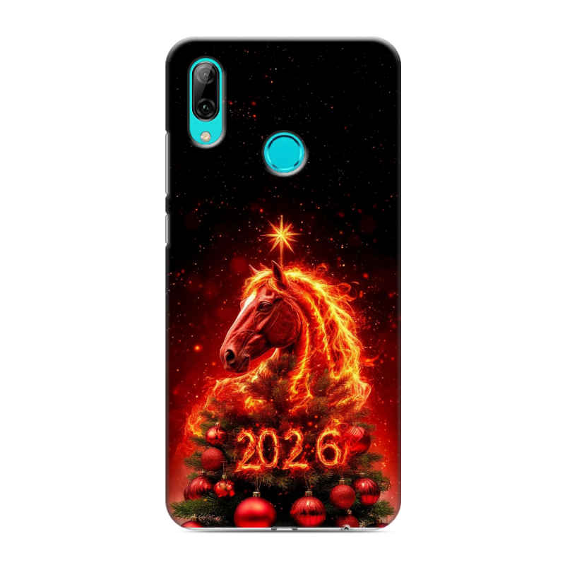 Силиконовый противоударный чехол на Huawei Y7 (2019) с принтом Новый год Силиконовый противоударный чехол на Huawei Y7 (2019) с принтом Новый год