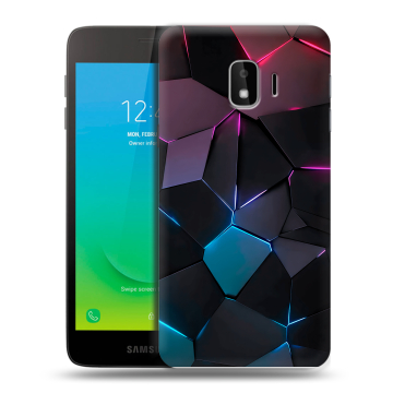 Силиконовый противоударный чехол на Samsung Galaxy J2 Core с принтом Геометрия неона Силиконовый противоударный чехол на Samsung Galaxy J2 Core с принтом Геометрия неона