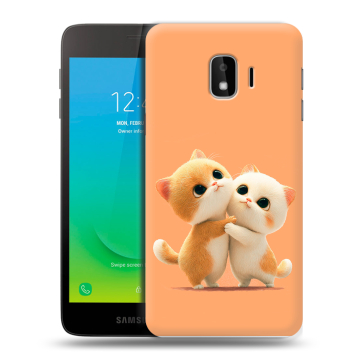 Силиконовый противоударный чехол на Samsung Galaxy J2 Core с принтом Милые котики Силиконовый противоударный чехол на Samsung Galaxy J2 Core с принтом Милые котики