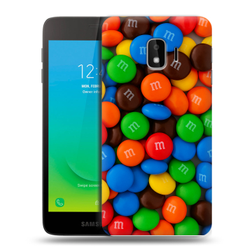 Силиконовый противоударный чехол на Samsung Galaxy J2 Core с принтом Конфеты Силиконовый противоударный чехол на Samsung Galaxy J2 Core с принтом Конфеты